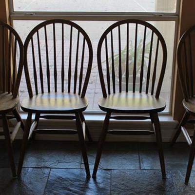 Set of 4 antique Windsor chairs, 36