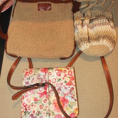 Lot of 3 purses, Patricia Nash, Lucky Brand, The  Sak

