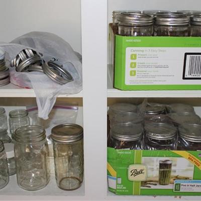 Box lot of Ball canning jars
