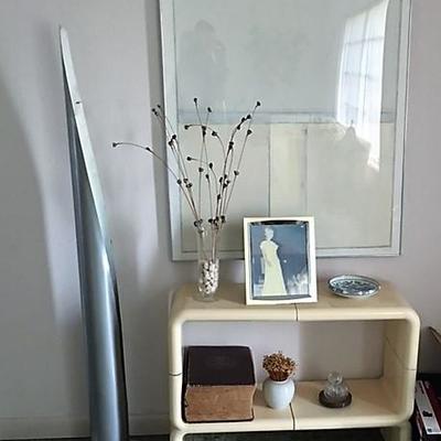 Kagen style floor lamp & Colombo shelving 