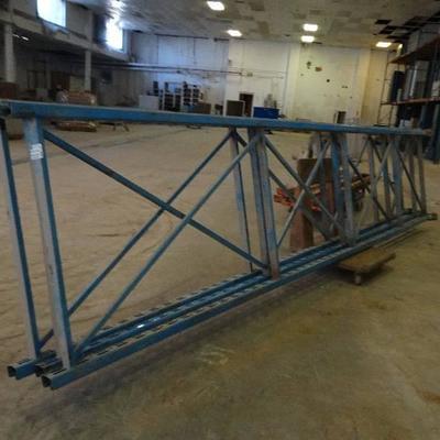 Lot Of (3) Pallet Racking Uprights And (8) Cross B ...