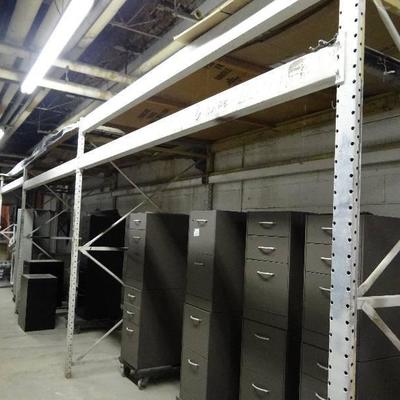 Lot Of (4) Sections Of Various Size Pallet Racking