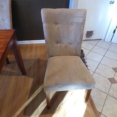 Dining Room Chair, beige suede