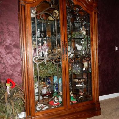 BUY IT NOW!  $2195.00  No Words!  Just a stunning Curio Cabinet filled with treasures.   The cabinet is 4 feet wide, 17 inches deep and...