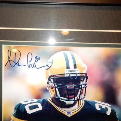 BUY IT NOW $ 125.00  Signed and Framed with COA of Ahman Green From Green Bay Packers,  size is  15x19