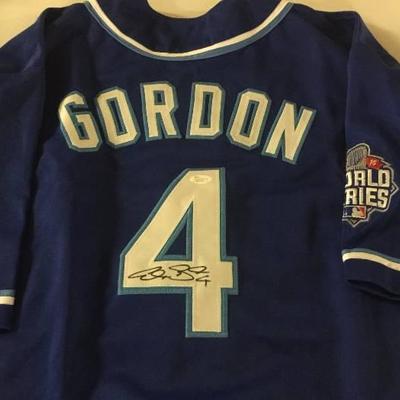 Signed Alex Gordon #4 Kansas City Royals Custom Je ...