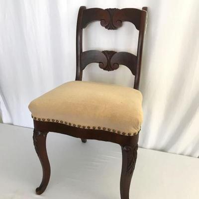 Carved Back Straight Chair