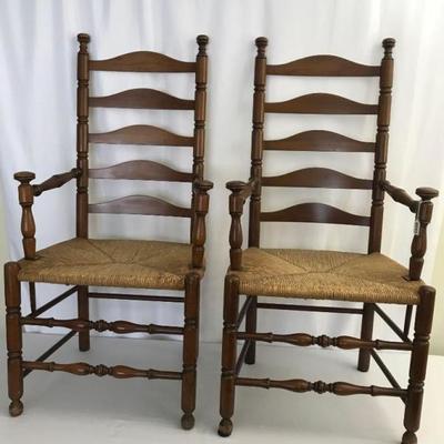 Pair of Straight Chairs w/ Arms