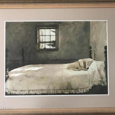        Andrew Wyeth â€˜Master Bedroomâ€™
   Framed Print  ( 25â€ x 19â€ - image size)
                             330.â€”