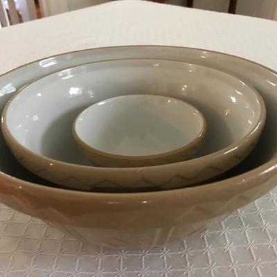          English Stoneware Mixing Bowls
           sm   9.â€”    med  18.â€”   lg  27.â€”