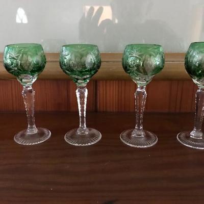             Green Cut to Clear Cordials
                       27.â€” (set of four)