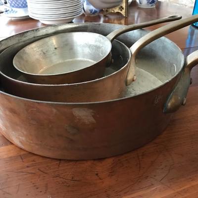      Helvetia Copper Pans Made in England
          8â€  45.â€”  â€¢  10â€  75.â€”  â€¢  14â€  120.â€”
