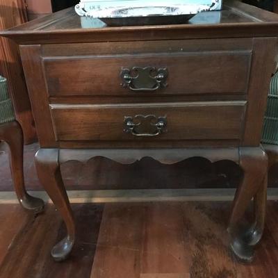   Pennsylvania House Cherry Two Drawer
       Lamp Table with Queen Anne Legs
                   (20â€h x 22.5â€w x 27.5â€d)...
