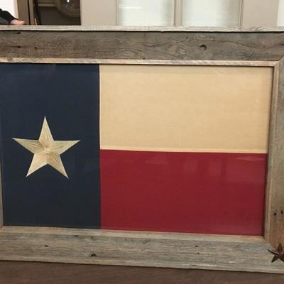 framed texas flag
