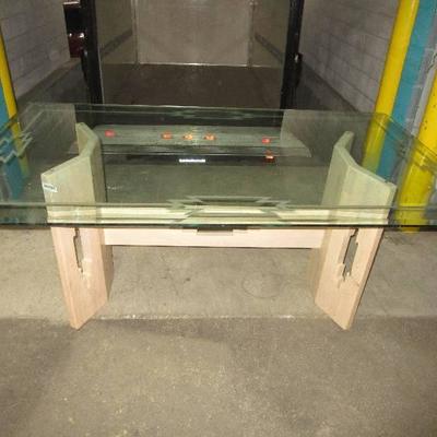 Glasstop Etched Glass Dining Table
