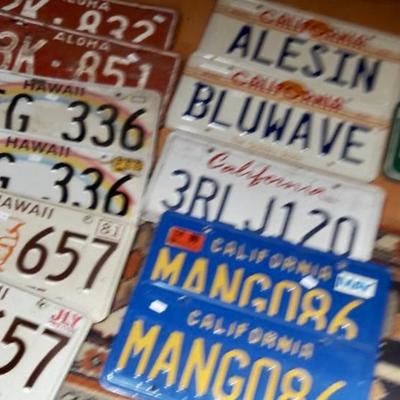  Two of the white Hawaii plates are sold 