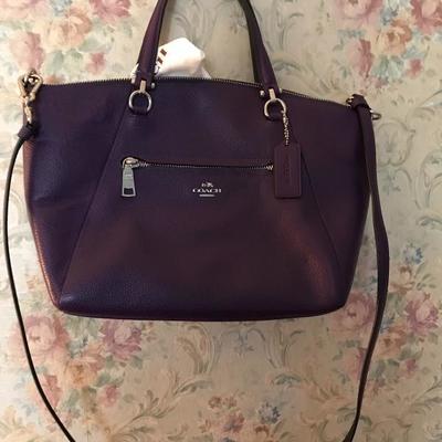 Purple coach over shoulder bag $75.00