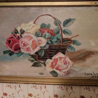 Old Oil on canvas by Sara Lankford 1925