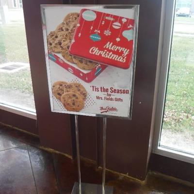 2 sided metal sign 60 tall w/ 22 x 28 sin