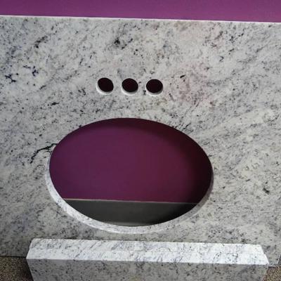 Granite Bathroom Vanity Top w/ Backsplash
