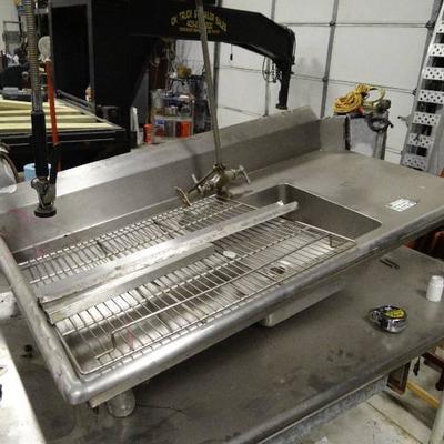 Stainless Steel Commercial Sink With Overhead Spra ...