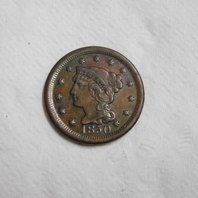 1850 Large Cent  - Full Liberty