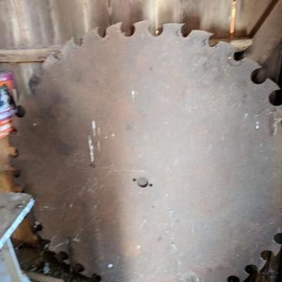 Large old saw mill blade 