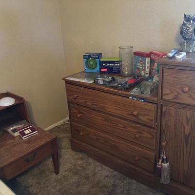 Baby changing table used as a dresser now for master bedroom 