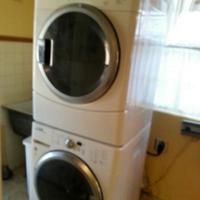 Stackable front load washer and dryer 