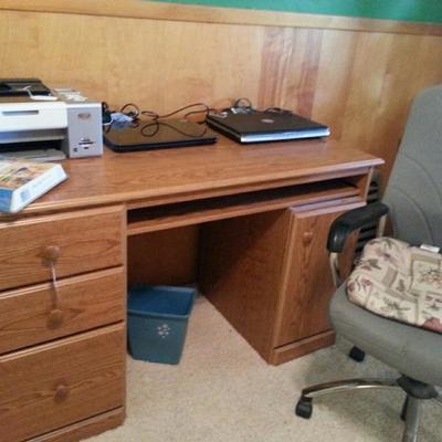 Computer desk and accessories 