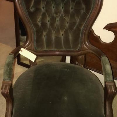 Green antique chair 