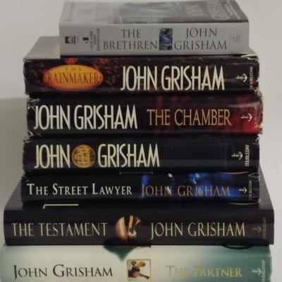  7 John Grisham novels    http://www.ctonlineauctions.com/detail.asp?id=671722