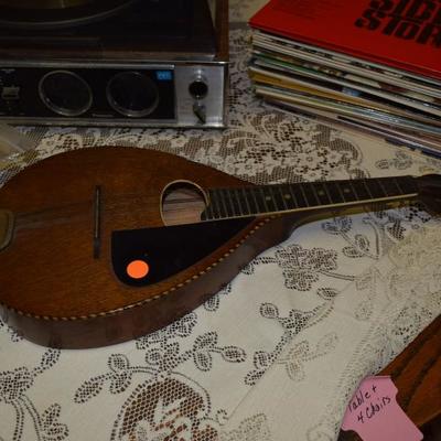vintage musical instrument with case 