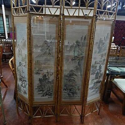 Oriental Bamboo Room Screen