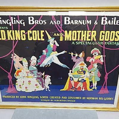 Ringling Bros 1941 Litho Clown Poster