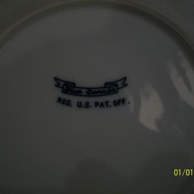 Maker's mark on the back of salad plate of the Blue Danube Dinnerware set.