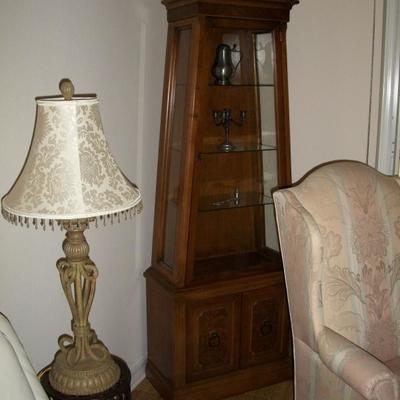 Tower style Curio Cabinet