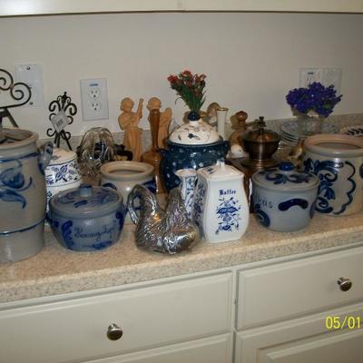 Collection of Salt glaze stoneware and pottery
