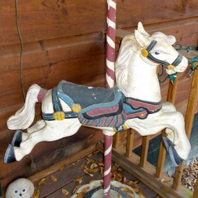Caste iron carousel horse $350