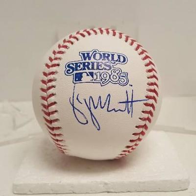 George Brett Autographed 1985 World Series Rawling ...