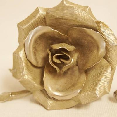 Beautiful Brooch Pin - Rose and Shell Swirl Hair C ...