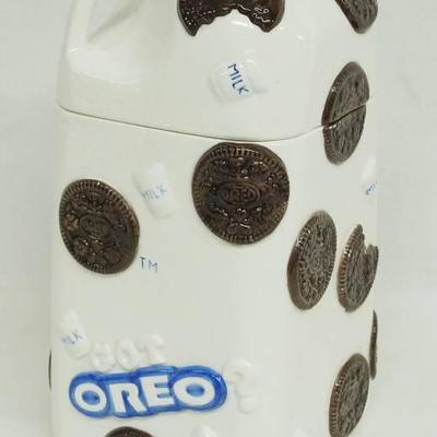 Collectible OREO Cookie Jar shaped like a Milk Jug ...