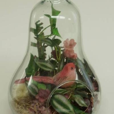 Glass Pear with Foliage and Bird inside - Very Uni ...