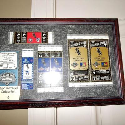Series of Framed Tickets for the White Sox