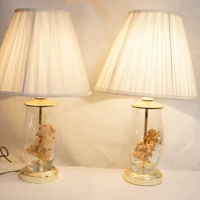 Set of 2 Unique Lamps with Angels Inside! Very Nea ...
