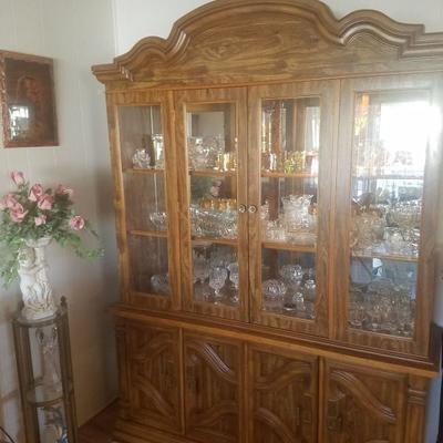 Matching china cabinet to table and chair set