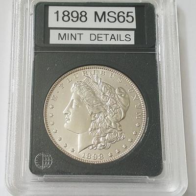 HCC033 1898 Morgan Silver Dollar MS65
