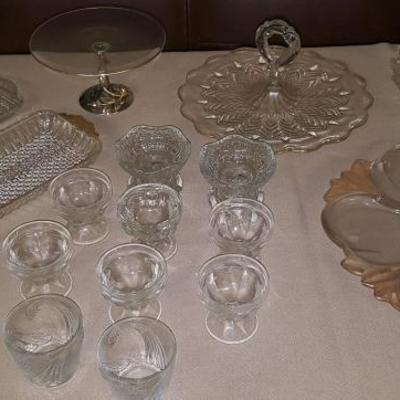 HCC113 Vintage Crystal Cut Glass Dessert Servers & More
