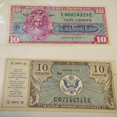 HCC069 Rare Vintage Military Payment Certificates
