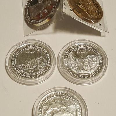 HCC001 Sam Boyd $7 Silver, Nahienaena Medal 1/200
